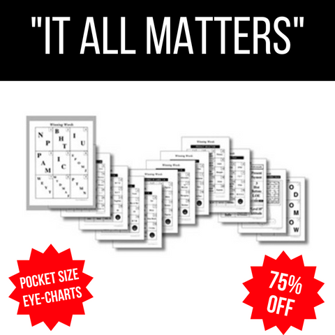 Winning Words Pocket Power Eye Charts (individually or sets of 10)